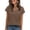 Brown, variant on Feancey Knitted Tops for Women Crochet Hollow Out V-Neck Tshirts Business Casual Office Work Blouse Comfy Loose Pullover Sweaters Green M