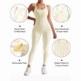 thumbnail image 3 of AEXTO Women's Square Neck Sports Jumpsuit with Removable Bra Pad, Womens Solid Sleeveless Sport Jumpsuit, Ladies Sportswear Clothing, Tummy Control, Jumpsuits for Women, Workout Gym Clothing, 3 of 7