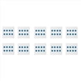 thumbnail image 1 of 10X Placa de Pared Ethernet 8 Puertos - Doble Banda Cat6 RJ45 Conector Cable de Red Placa Frontal Hembra una Hembra - Azul, 1 of 5