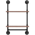 thumbnail image 5 of Industrial Pipe Shelf Floating Shelves Bathroom Pipe Shelving Farmhouse Bathroom Shelves with Towel Bar Towel Rack Over Toilet Industrial Shelf Rustic Wall Wood Shelves 19.7 Inch, 5 of 8