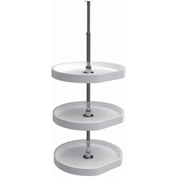 Rev-A-Shelf Polymer D Shape 3 Shelf Lazy Susan