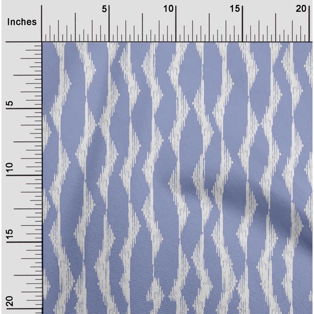 oneOone Georgette Viscose Fabric Abstract Stripe Ikat Print Fabric By The Yard 42 Inch Wide
