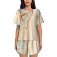 thumbnail image 1 of Balery Starfish On The Sand Beach Conjunto de Pijama para Mujer con Estampado, Dos Piezas de Manga Corta y Shorts, Ropa de Dormir Suave con Cuello Redondo y Bolsillos-4X-Large, 1 of 6