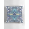 thumbnail image 6 of Ryan; Aqua Blue Tile Effect Ocean Theme Pillow Cover 45x45cm – Abstract Fluid Art for Coastal Decor, 6 of 7