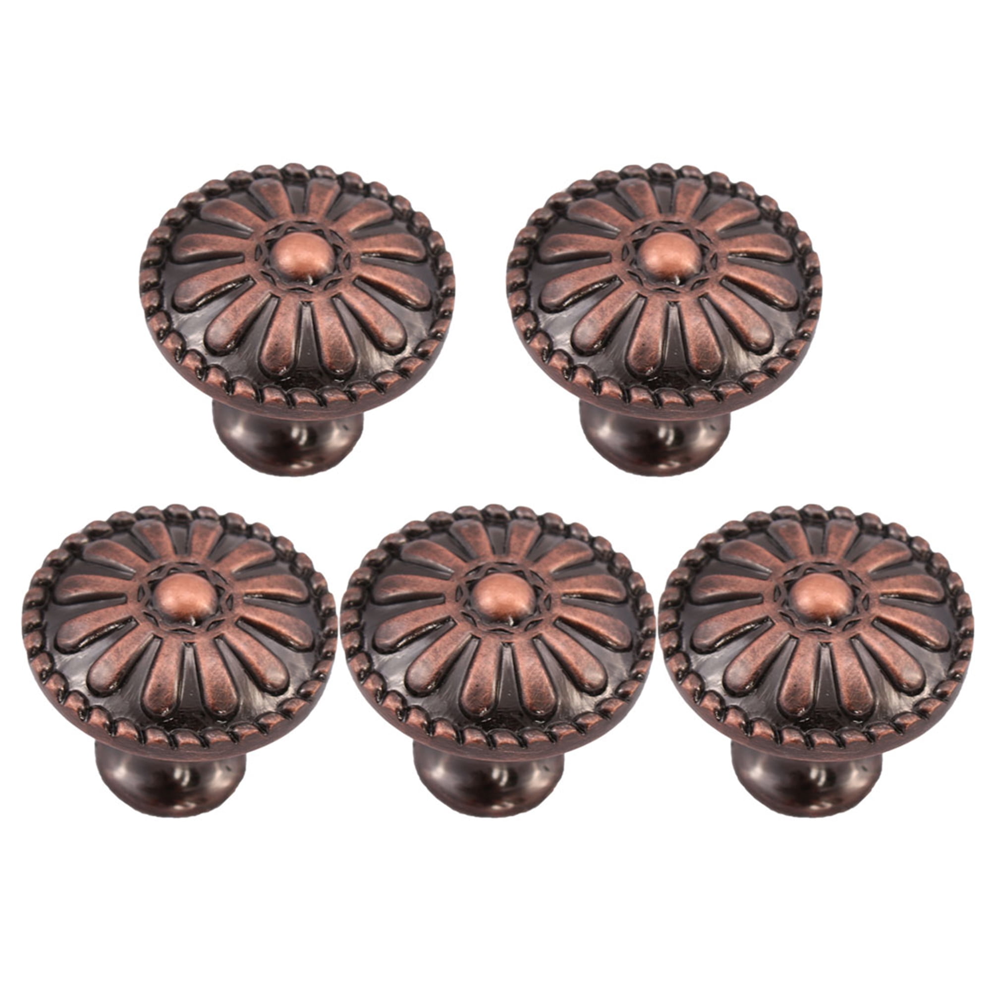 uxcell Cabinet Round Pull Knobs 25mm Dia Furniture Drawer Bedroom Kitchen Wood 5pcs