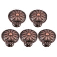 thumbnail image 1 of Uxcell 0.94'' Perillas Redondas Tiradores de Cajones Mango Aleación de Zinc Cobre 5pcs, 1 of 7