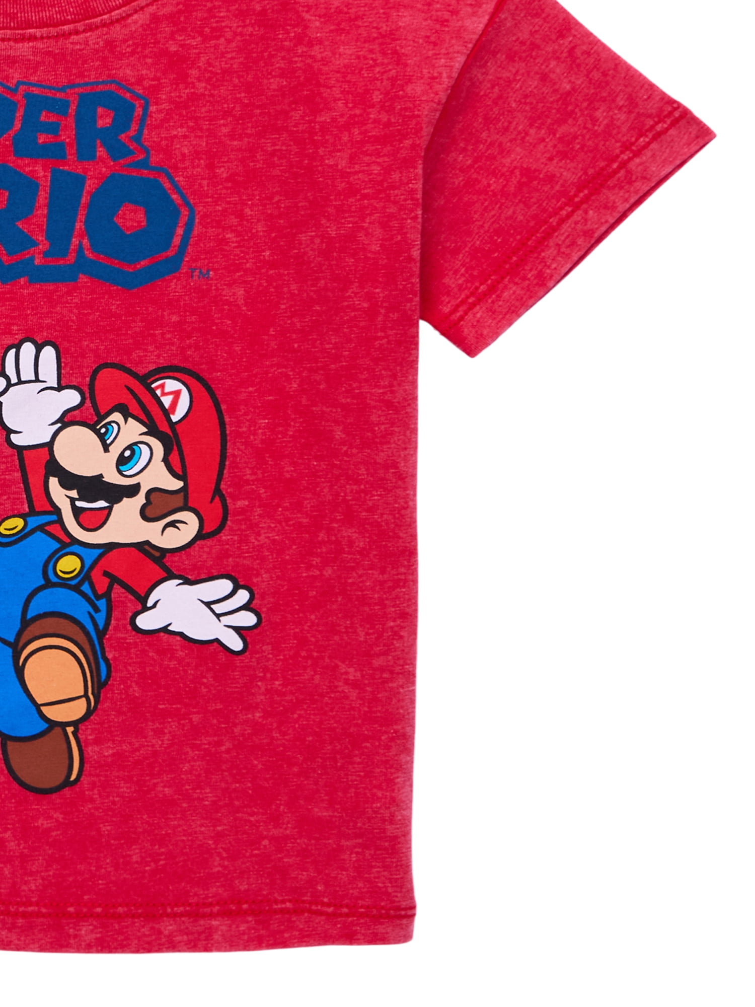 Super Mario Bros. Toddler Graphic Crewneck Tee with Short Sleeves, Sizes 12M-5T