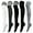 Black White Gray, variant on 3 Pairs Thigh High Compression Socks for Women and Men Circulation 20-30 mmhg Over the Knee, Best Support for Running, Cycling, Nursing