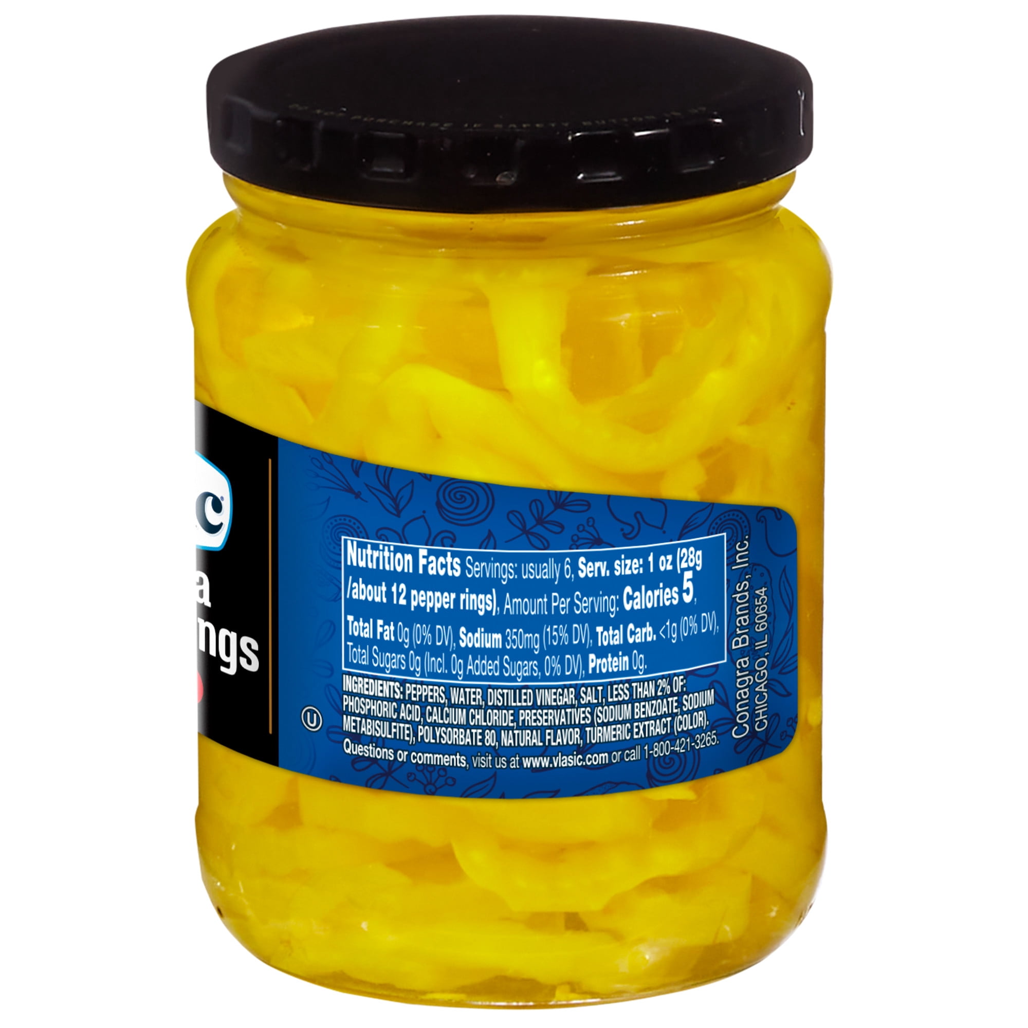 (6 pack) Vlasic Hot Banana Pepper Rings, 12 fl. oz.
