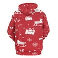 thumbnail image 3 of Christmas Snowflake Deer Men's Women Vintage 3D Hooded Sweatshirt - All-Season Loose Fit Streetwear, 3 of 6