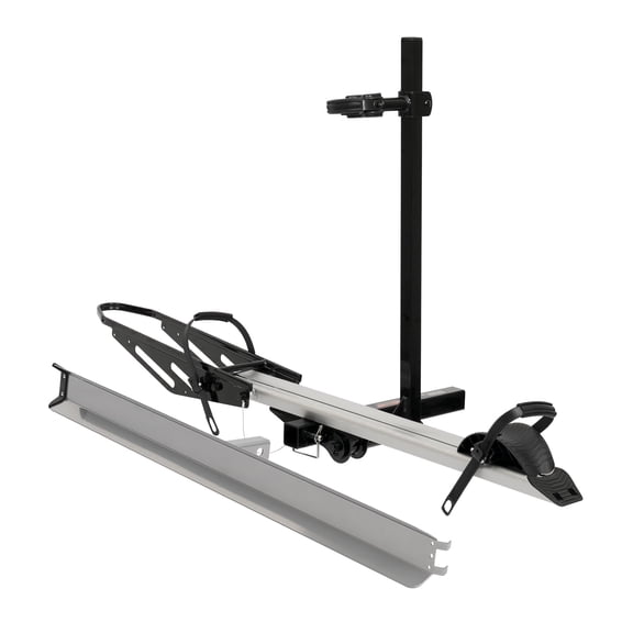 Vantana Single Bike Rack with Loading Ramp, 100 lbs Aluminum Hitch Bike Carrier for 2" Receiver, Fits Trucks, SUVs, RVs, and Trailers