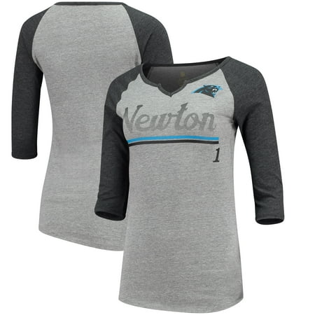 Cam Newton Carolina Panthers Women's Juniors Over the Line Player Name & Number Tri-Blend 3/4-Sleeve V-Notch T-Shirt (Best Over The Line Team Names)