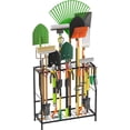 thumbnail image 2 of Royalbelle Black 2 Tier Garden Tool Organizer Rack With Hooks & Slots, 2 of 6