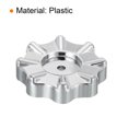 thumbnail image 4 of Unique Bargains Round Wheel Handle Faucet Handles Manifold Gauges Knob Square Broach Handwheel Replacement Plastic 2 Pack, 4 of 6