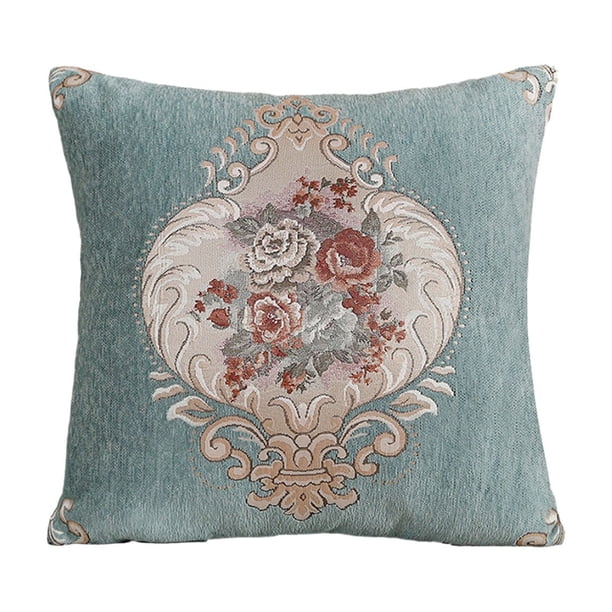 Paquete de 45 cm de ancho y 17,7 pulgadas de ancho con estampado floral europeo para sofá, coche, dormitorio, respaldo y fundas de almohada.