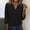 Black, variant on 3/4 Length Sleeve Womens Tops V Neck Lace Embroidered Summer Blouses Loose Fit Tunic Dressy Casual