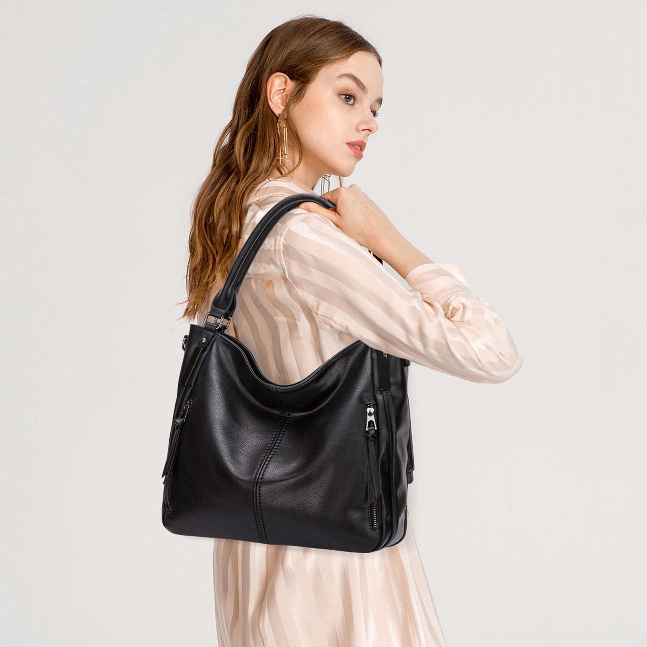 KL928 Large Purses for Women PU Leather Handbags Crossbody Hobo Tote Bags