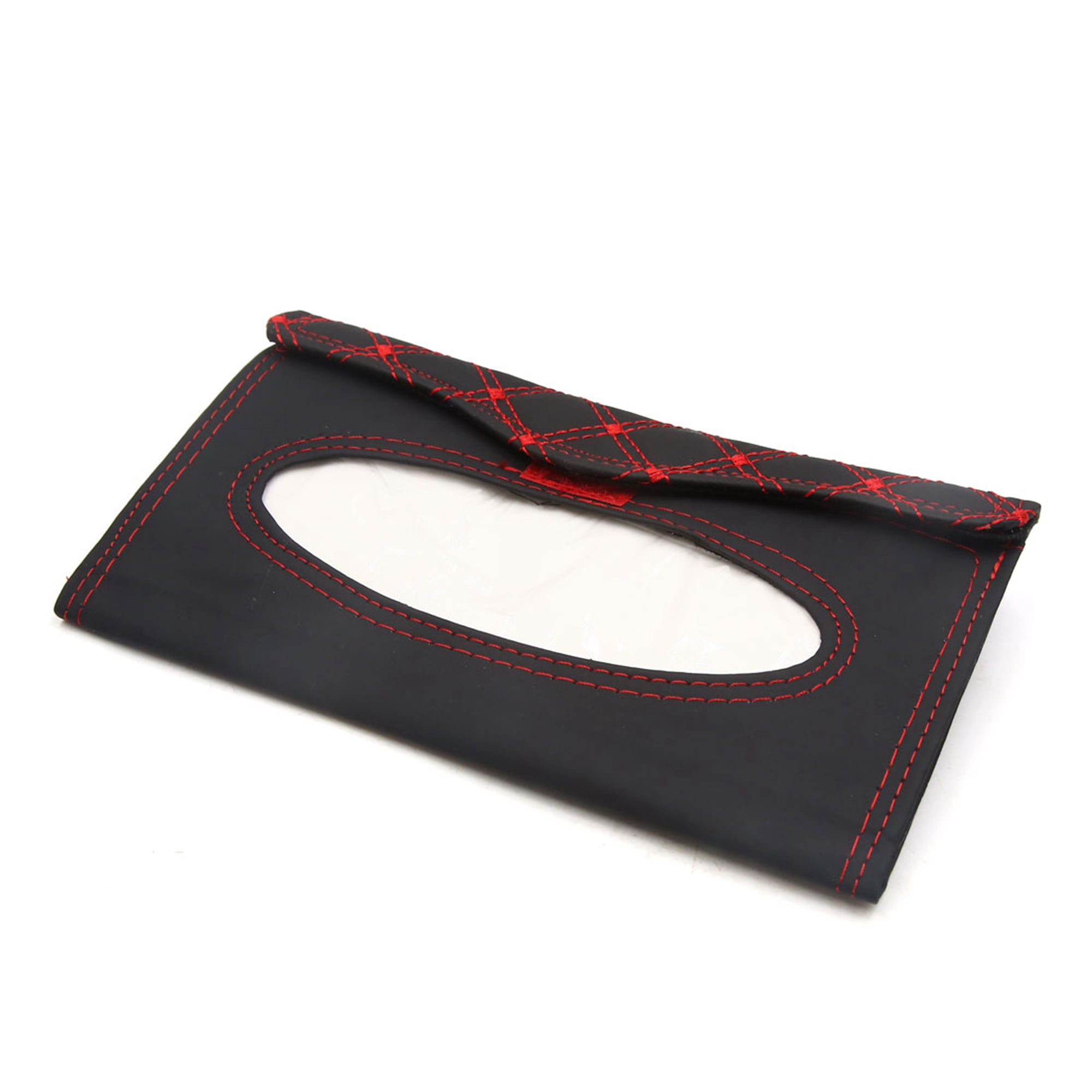 Car Sun Visor Tissue Box Faux Leather Auto Accessories Holder Paper Napkin Clip 
