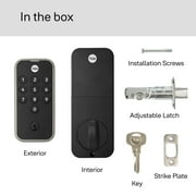 Yale Code Keypad Deadbolt, Key-Free Entry, Satin Nickel Finish, Model YED210-NR-619