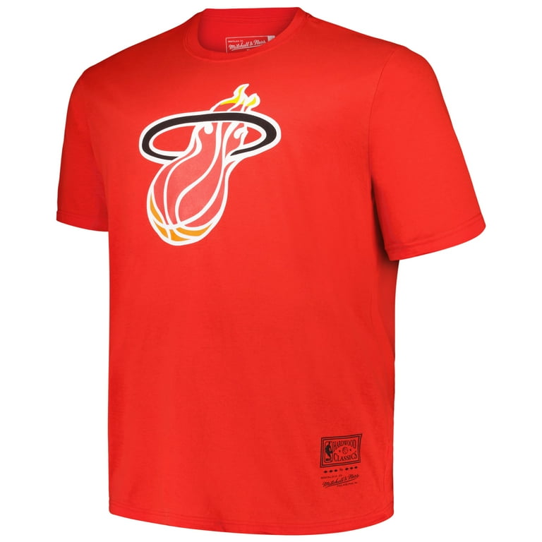 Men's Mitchell Ness Red Miami Heat Big Tall Hardwood Classics