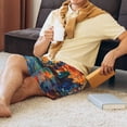 thumbnail image 4 of Mens Pajama Shorts, Neon Shanghai Cityscape Night Sleep Shorts Men Pajama Bottoms Lounge PJ Shorts with Pockets, 4 of 6