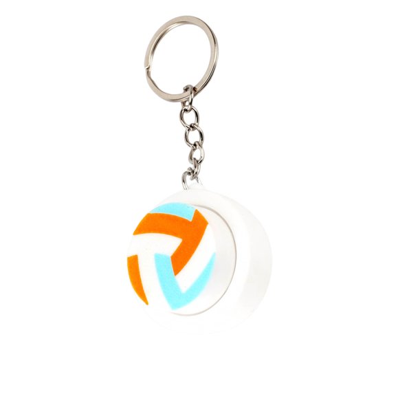 Xecvkr Button Decompression Keychain Fidget Toy 3D Sports Ball Print Trendy Stress Relief Accessory Basketball Soccer Baseball 4x9cm 1 Piece