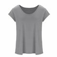 thumbnail image 4 of BadyminCSL Womens Casual Loose Soft Cap Sleeve Solid Color T-Shirt Blouse Tops, 4 of 8