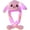 Light Up Pink Rabbit, variant on Animal Hat with Ears Moving Jumping Pop Up Beating Hat Plush Holiday Cosplay Dress Up Funny Gift for Kids(Light Up Blue Rabbit)