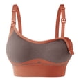 thumbnail image 5 of Women's Color Block Nursing Bra, Wirefree Adjustable Strap Breastfeeding Bra, Pregnancy Supportive Soft Bra, 5 of 6