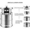thumbnail image 4 of Camping Stove,8 Inch Stainless Steel Portable Wood Burning Foldable Backpacking Stove Camping Stove for Outdoor Backpacking Hiking Traveling Picnic BB, 4 of 5