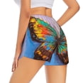 thumbnail image 3 of Disketp Oil Painting Beautiful Butterfly Print Women's Shorts Workout Shorts for Athletic Gym Running Shorts with Phone Pockets Small, 3 of 8