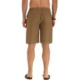 thumbnail image 4 of JWD Men’s Linen Shorts Casual Drawstring Summer Beach Shorts US Large Dark Khaki, 4 of 5