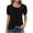 Black Womens Summer Tops, variant on Juniors Boho Tops for Women Summer Eyelet Shirts Dressy Puff Short Sleeves Crewneck Pleated Tunic Blouse 2026