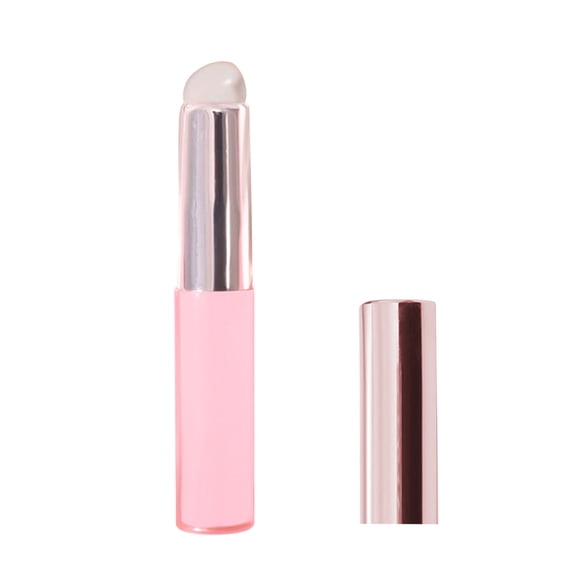 Nail Brush - Reusable Chrome Powder Applicator, Pink Art Pen Silicone Brushes for Pat Ombre Gel and French Nails, Lipstick, Concealer, Eyeshadow