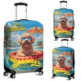 thumbnail image 2 of Hello Summer Goldendoodle Pool Day on Watermelon Float Travel Luggage Cover Doodle Dog Lover Gifts Idea Suitcase Dust Protective Decor - 13008, 2 of 5