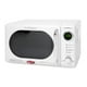 thumbnail image 1 of Nostalgia - Horno de microondas compacto retro - 0.7 Cu. 700 vatios con visualización digital LED - Bloqueo para niños - Interior fácil de limpiar - Blanco, 1 of 5