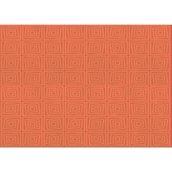 Ahgly Company Indoor Rectangle Patterned Neon Orange Area Rugs, 8' x 12'