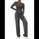 thumbnail image 3 of Conjuntos de Dos Piezas para Mujer: Camiseta Asimétrica de Larga, Pantalones Anchos y Chándal Informal. Gris Oscuro L, 3 of 10