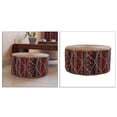 thumbnail image 4 of Pouf for Stool with Handmade Futon Meditation Cushion , Bohemia Red, 30x20cm, 4 of 8
