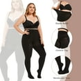 thumbnail image 2 of G&Y 2 Pairs Semi Opaque Tights for Women - Plus Size 80D Control Top Pantyhose, Black 4XL, 2 of 7