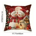 thumbnail image 3 of Costeam Christmas Decorative Pillow Covers 17.7x17.7 Inches With Soft Fabric Hidden Zipper For Home Decor Festive Xmas Sofa Bed Cushion Cases, 3 of 8