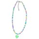 thumbnail image 1 of Eye Catching Beaded Chain Necklace Colorful Dopamines Necklace Rainbow Candy Color Heart Pendant Choker Jewelry Women Yellow, 1 of 4