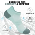 thumbnail image 4 of HIALTODAY 8 Pairs Women's Cushioned Ankle Socks, Low Cut Performance Athletic Socks Size 5-8, 4 of 5