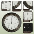 thumbnail image 6 of Pure Garden 18in Waterproof Indoor Outdoor Clock Thermometer Combo, Bronze, 6 of 9