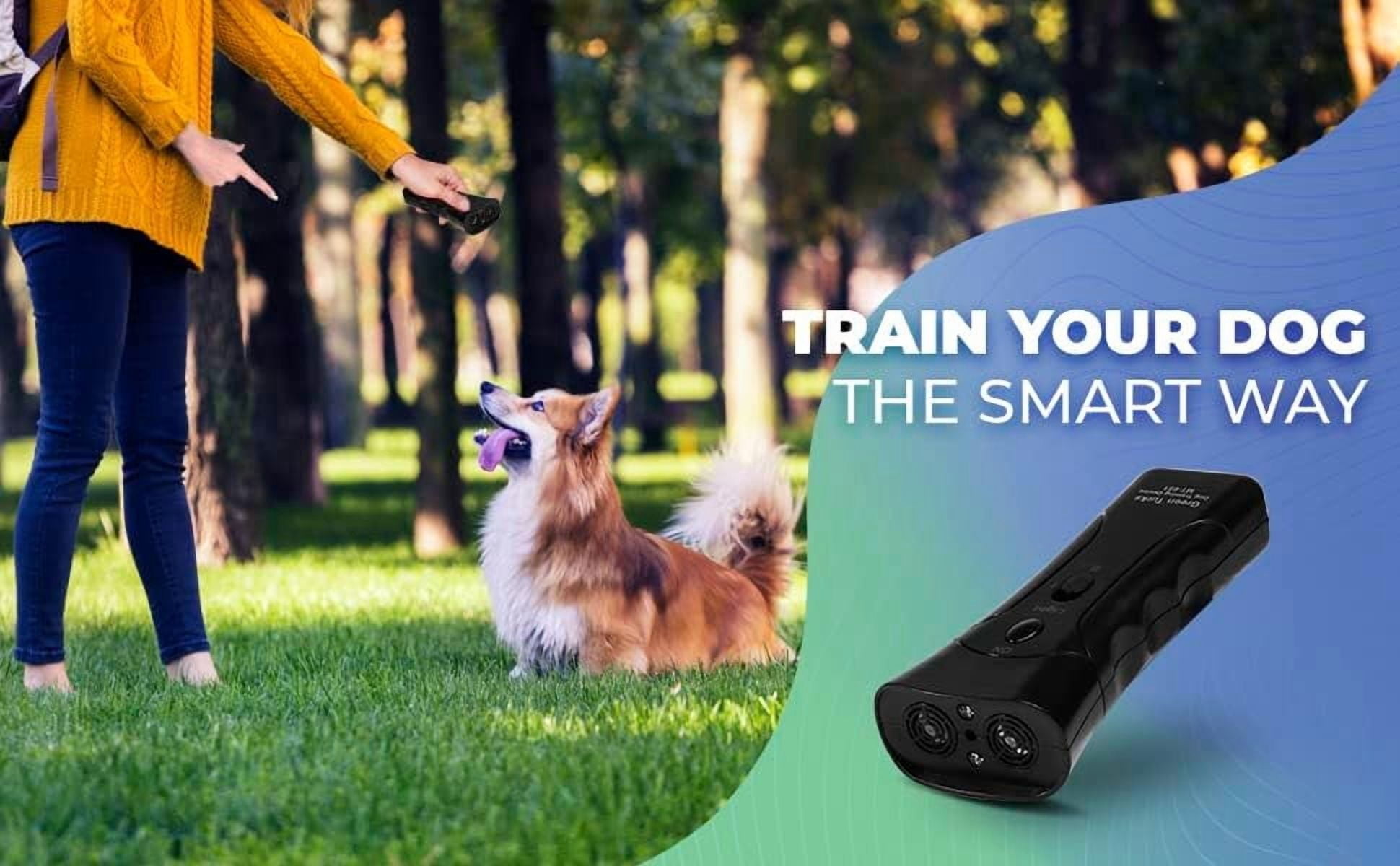 Petgentle Handheld Dog Bark Deterrent - Ultrasonic Anti Barking Device with LED, Safe Dog Training Tool, Bark Collar Alternative, Stop Barking Indoors & Outdoors Up to 50 ft Range