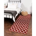 thumbnail image 2 of Unique Loom 3128591 2 ft. 7 in. x 13 ft. Philadelphia Trellis Runner Rug, Red, 2 of 2