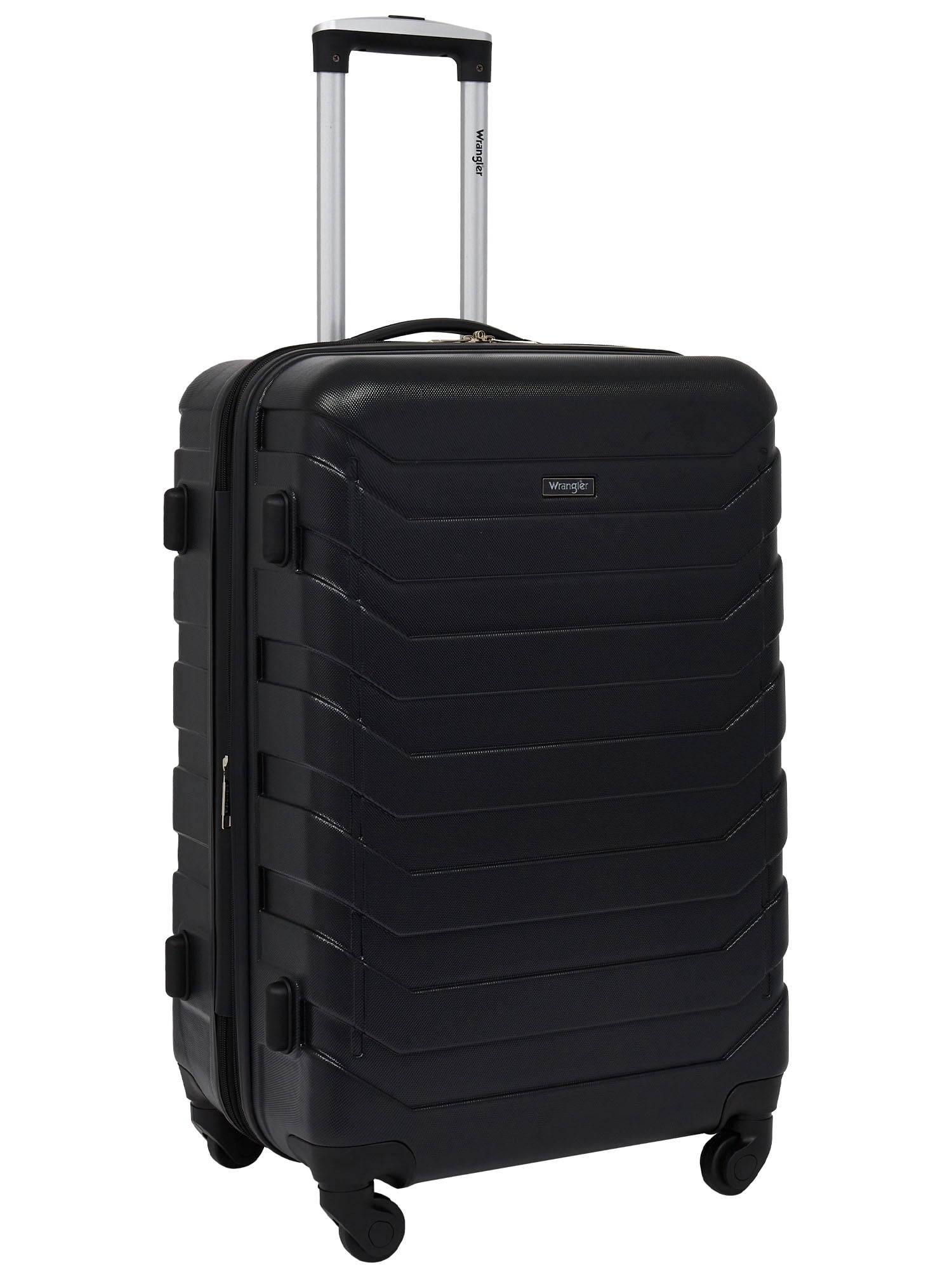 Wrangler 29-inch Large Expandable Rolling Spinner Upright, Black