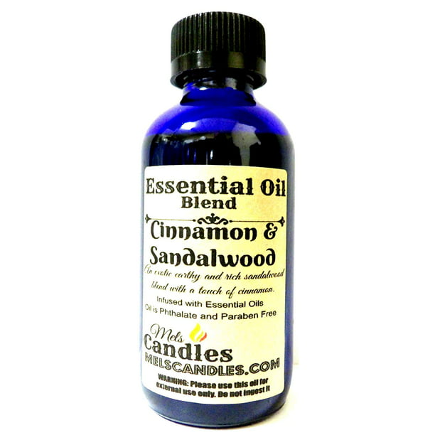 Cinnamon and Sandalwood 4 Ounce / 118.29 ml Glass Bottle of Fragrance ...
