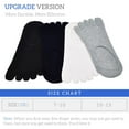 thumbnail image 6 of Toe Socks for Running,Toe Seperator Socks,5Finger Hidden Cotton Low Cut Sock Men, 6 of 7