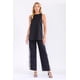 thumbnail image 1 of Conjunto de lino con detalle en contraste Roman Fashion /Juvenil, 9087-10037 (Negro) negro M, 1 of 4
